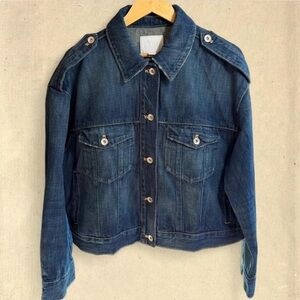 Zara TRF Type 3 Denim Jacket with Shoulder Tabs